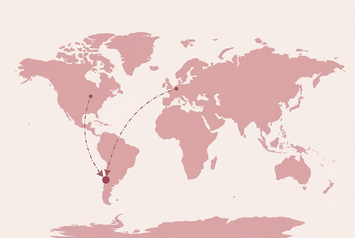 Mapa con los orígenes de los ingredientes de Lünnara